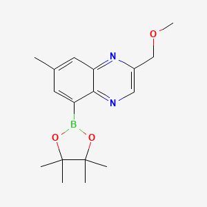 2-(Methoxymethyl)-7-methyl-5-(4,4,5,5-tetramethyl-1,3,2-dioxaborolan-2-yl)quinoxaline