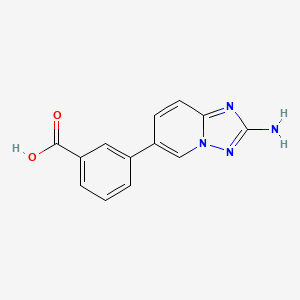 molecular formula C13H10N4O2 B13930819 3-(2-Amino-[1,2,4]triazolo[1,5-a]pyridin-6-yl)benzoic acid 