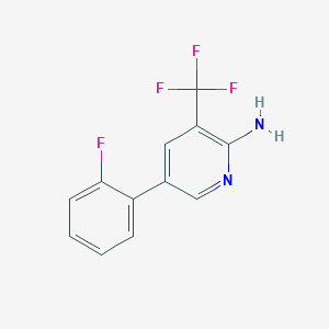 molecular formula C12H8F4N2 B1393087 5-(2-氟苯基)-3-(三氟甲基)吡啶-2-胺 CAS No. 1214330-14-9