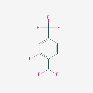 molecular formula C8H4F6 B1393092 1-(二氟甲基)-2-氟-4-(三氟甲基)苯 CAS No. 1214364-84-7