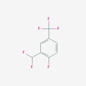 molecular formula C8H4F6 B1393096 2-(二氟甲基)-1-氟-4-(三氟甲基)苯 CAS No. 1214334-37-8