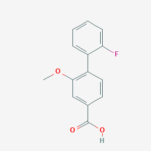 molecular formula C14H11FO3 B1393101 4-(2-氟苯基)-3-甲氧基苯甲酸 CAS No. 1214367-91-5
