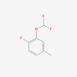 molecular formula C8H7F3O B1393102 2-(二氟甲氧基)-1-氟-4-甲基-苯 CAS No. 1214382-97-4