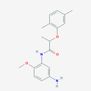 molecular formula C18H22N2O3 B1393105 N-(5-Amino-2-methoxyphenyl)-2-(2,5-dimethylphenoxy)propanamide CAS No. 1020055-02-0