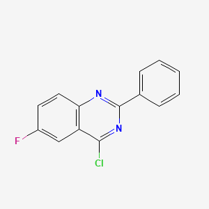 molecular formula C14H8ClFN2 B1393107 4-Chloro-6-fluoro-2-phenylquinazoline CAS No. 885277-09-8