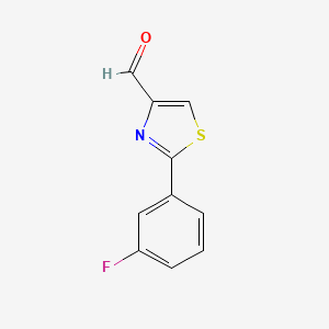 molecular formula C10H6FNOS B1393109 2-(3-Fluorophenyl)thiazole-4-carbaldehyde CAS No. 885279-20-9