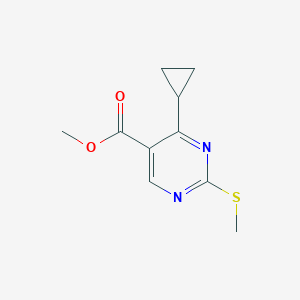 molecular formula C10H12N2O2S B1393112 Methyl 4-cyclopropyl-2-(methylthio)pyrimidine-5-carboxylate CAS No. 1072944-76-3
