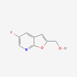molecular formula C8H6FNO2 B1393117 (5-Fluorofuro[2,3-b]pyridin-2-yl)methanol CAS No. 1186310-91-7