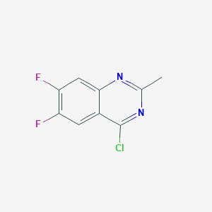 molecular formula C9H5ClF2N2 B1393118 4-Chloro-6,7-difluoro-2-methylquinazoline CAS No. 887592-02-1
