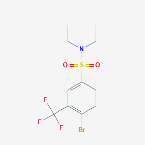 molecular formula C11H13BrF3NO2S B1393121 N,N-Diethyl 4-bromo-3-trifluoromethylbenzenesulfonamide CAS No. 1020253-03-5