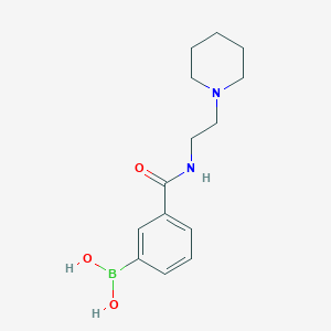 molecular formula C14H21BN2O3 B1393125 (3-((2-(哌啶-1-基)乙基)氨基甲酰)苯)硼酸 CAS No. 1072946-54-3