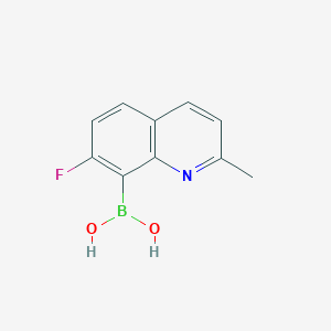 molecular formula C10H9BFNO2 B1393126 （7-氟-2-甲基喹啉-8-基）硼酸 CAS No. 1072945-61-9