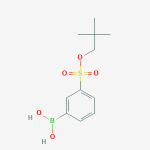 molecular formula C11H17BO5S B1393127 3-(新戊氧基磺酰基)苯硼酸 CAS No. 951233-64-0