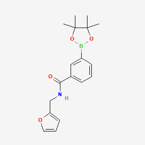 molecular formula C18H22BNO4 B1393128 3-(Furfurylaminocarbonyl)benzeneboronic acid pinacol ester CAS No. 1073353-63-5