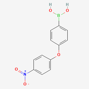 molecular formula C12H10BNO5 B1393129 4-(4-Nitrophenoxy)phenylboronic acid CAS No. 1072945-82-4