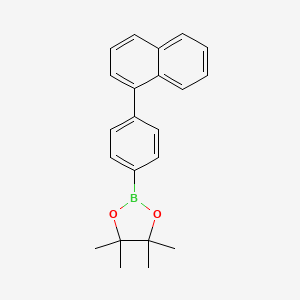 molecular formula C22H23BO2 B1393130 4,4,5,5-Tetramethyl-2-(4-(naphthalen-1-yl)phenyl)-1,3,2-dioxaborolane CAS No. 1028729-05-6