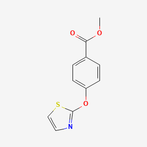 molecular formula C11H9NO3S B1393138 Methyl 4-(2-Thiazolyloxy)benzolate CAS No. 1189999-01-6
