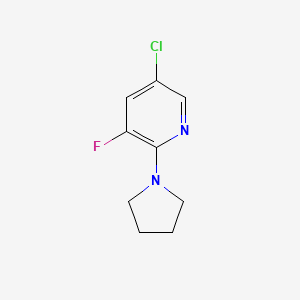 molecular formula C9H10ClFN2 B1393141 5-Chloro-3-fluoro-2-(pyrrolidin-1-yl)pyridine CAS No. 1020253-18-2