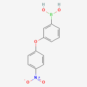 molecular formula C12H10BNO5 B1393142 （3-(4-硝基苯氧基)苯基）硼酸 CAS No. 1072945-93-7