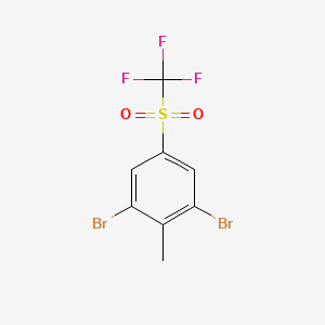 molecular formula C8H5Br2F3O2S B1393153 2,6-二溴-4-(三氟甲磺酰基)甲苯 CAS No. 1150271-31-0