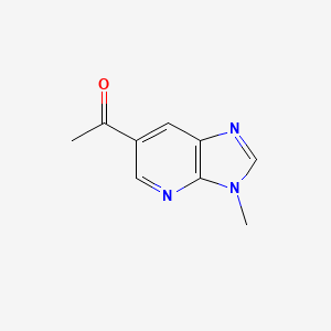 molecular formula C9H9N3O B1393154 1-(3-甲基-3H-咪唑并[4,5-b]吡啶-6-基)乙酮 CAS No. 1186310-80-4