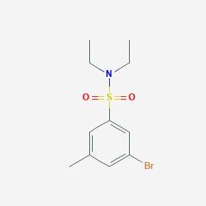 molecular formula C11H16BrNO2S B1393156 N,N-Diethyl 3-bromo-5-methylbenzenesulfonamide CAS No. 1020252-94-1