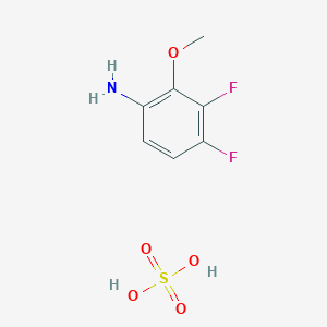 molecular formula C7H9F2NO5S B1393159 3,4-二氟-2-甲氧基苯胺硫酸盐 CAS No. 1072945-56-2