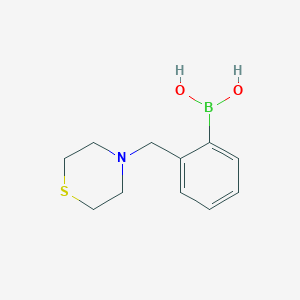 molecular formula C11H16BNO2S B1393160 2-(硫代吗啉甲基)苯硼酸 CAS No. 1158941-47-9
