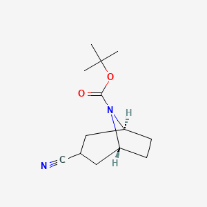 molecular formula C13H20N2O2 B1393164 Exo-8-boc-3-cyano-8-azabicyclo[3.2.1]octane CAS No. 1147558-40-4
