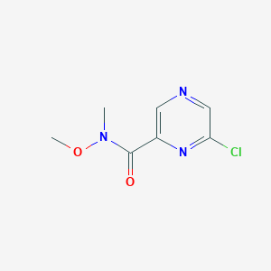 molecular formula C7H8ClN3O2 B1393170 6-氯代-N-甲氧基-N-甲基吡嗪-2-甲酰胺 CAS No. 1223444-91-4