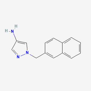 molecular formula C14H13N3 B1393171 1-(2-萘甲基)-1H-吡唑-4-胺 CAS No. 1240567-95-6