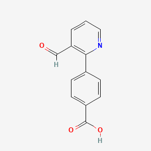 molecular formula C13H9NO3 B1393173 4-(3-甲酰基吡啶-2-基)苯甲酸 CAS No. 1160994-84-2