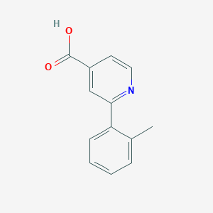 molecular formula C13H11NO2 B1393176 2-(2-甲基苯基)异烟酸 CAS No. 883528-31-2