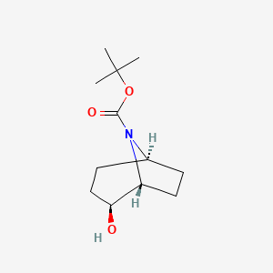 molecular formula C12H21NO3 B1393186 外消旋-8-Boc-2-羟基-8-氮杂双环[3.2.1]辛烷 CAS No. 1408074-57-6