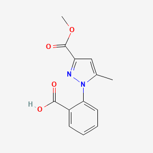 B1393187 2-[3-(Methoxycarbonyl)-5-methyl-1H-pyrazol-1-yl]-benzoic acid CAS No. 1246738-24-8