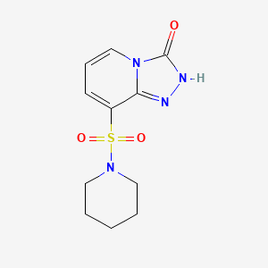 molecular formula C11H14N4O3S B1393190 8-(哌啶-1-基磺酰基)[1,2,4]三唑并[4,3-a]吡啶-3(2H)-酮 CAS No. 1291486-82-2