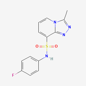molecular formula C13H11FN4O2S B1393195 N-(4-氟苯基)-3-甲基-[1,2,4]三唑并[4,3-a]吡啶-8-磺酰胺 CAS No. 1291487-08-5