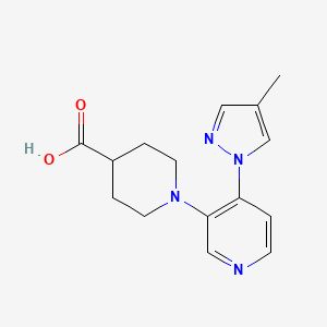 1-(4-(4-methyl-1H-pyrazol-1-yl)pyridin-3-yl)piperidine-4-carboxylic acid