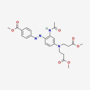 Benzoic acid, 4-[[2-(acetylamino)-4-[bis(3-methoxy-3-oxopropyl)amino]phenyl]azo]-, methyl ester