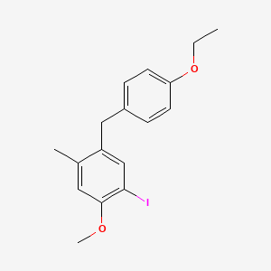 1-[(4-Ethoxyphenyl)methyl]-5-iodo-4-methoxy-2-methylbenzene