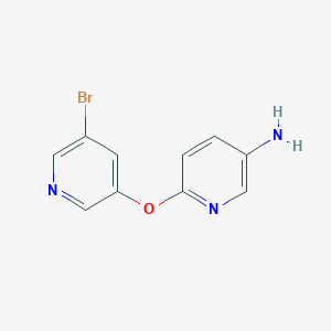 molecular formula C10H8BrN3O B1393204 6-[(5-溴吡啶-3-基)氧基]吡啶-3-胺 CAS No. 1216804-34-0