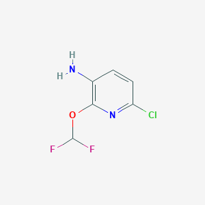 molecular formula C6H5ClF2N2O B13932060 6-Chloro-2-(difluoromethoxy)pyridin-3-amine 