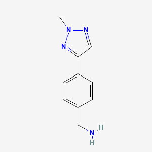 molecular formula C10H12N4 B13932128 4-(2-Methyl-2H-1,2,3-triazol-4-yl)benzenemethanamine 