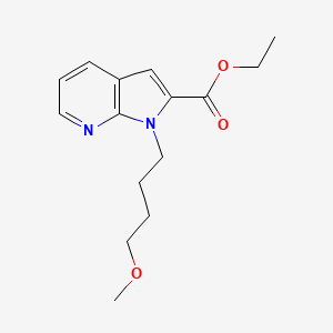 molecular formula C15H20N2O3 B13932145 1H-Pyrrolo[2,3-b]pyridine-2-carboxylic acid, 1-(4-methoxybutyl)-, ethyl ester 