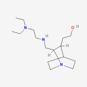 molecular formula C16H33N3O B13932152 3-Quinuclidineethanol, 2-((2-diethylaminoethyl)aminomethyl)- CAS No. 63716-81-4