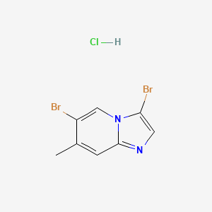 molecular formula C8H7Br2ClN2 B1393216 3,6-二溴-7-甲基咪唑并[1,2-a]吡啶盐酸盐 CAS No. 1072944-65-0