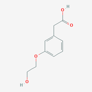 molecular formula C10H12O4 B13932200 [3-(2-Hydroxyethoxy)phenyl]acetic acid 