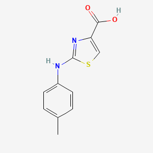 molecular formula C11H10N2O2S B1393236 4-噻唑羧酸，2-[(4-甲苯基)氨基]- CAS No. 165682-78-0