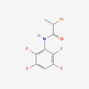 molecular formula C9H6BrF4NO B1393241 2-bromo-N-(2,3,5,6-tetrafluorophenyl)propanamide CAS No. 1284786-05-5