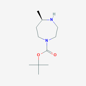molecular formula C11H22N2O2 B1393243 (R)-1-Boc-5-methyl-1,4-diazepane CAS No. 1260619-38-2